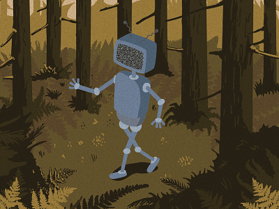 Up in the woods illustration