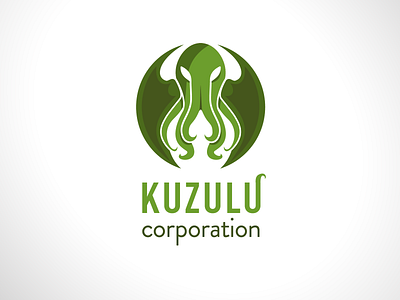 Kuzulu Corporation branding cthulhu escape room illustration logo vector