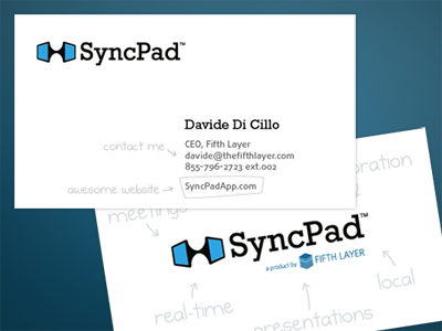 SyncPad business cards business cards