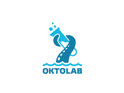 Oktolab, logo for web programmer. lab labatarory logo logotype octolab octopus okto oktolab sea