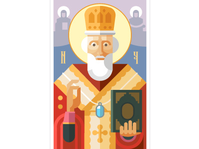 Saint Nicholas flat good icon miracle nicholas orthodoxy prayer religion