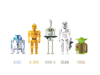 stɑːɹ wɔːɹz clon flat gan people r2 robot star war yoda