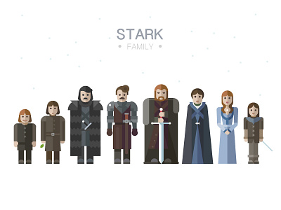 Stark family character child film game of people series stark sword thron thrones weapon