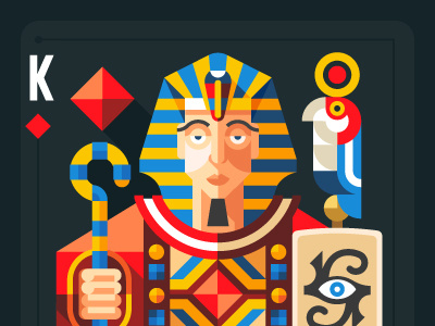 Four civilization, playing cards - Egypt Pharaoh cards color egypt king pharaoh playing