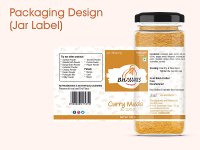 Packaging Design (Client Project - Jar Label) bottle branding design free label mockup package design packaging psd