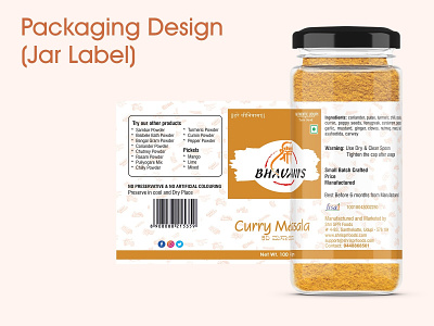 Packaging Design (Client Project - Jar Label)