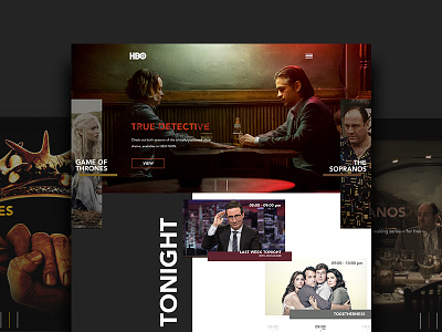 HBO - Responsive Website concept design detective got hbo interface mobile series true ui ux web