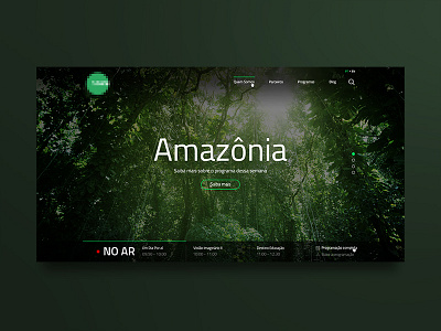 Tv channel concept design interface landing layout nature ui ux web website