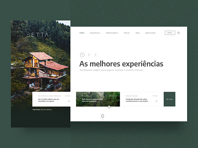 Setta agency design desktop experience forest interface minimalist ui ux web website