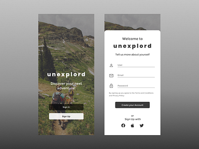 Daily UI 01/100 Sign Up