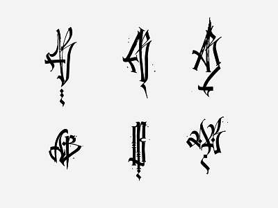 AB / vector calligraphy / tattoo sketch calligraphy custom lettering ligature logo mark print design prints sign tattoo tattoo sketch typography