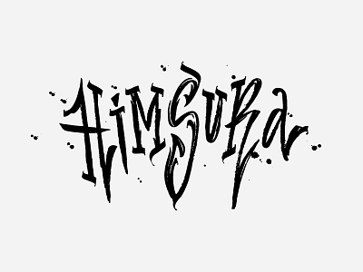 HIMSURA calligraphy dark dark art death design fuck gothic hard ho horror illustration lettering ligature logo logotype mark print sign typography vector