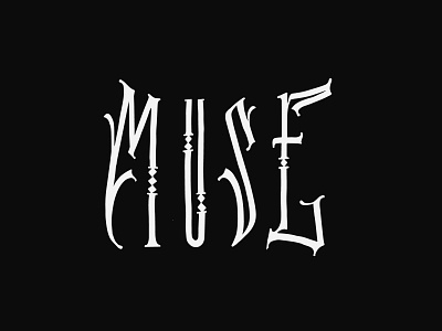 MUSE branding calligraphy cyrillic design fuck gothic hard icon illustration lettering ligature logo logotype mark muse print print design sign typography vector