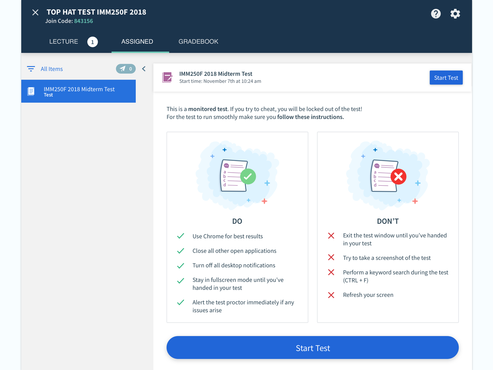 Top Hat Test Student Instructions by Monica Moore on Dribbble