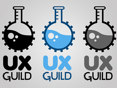 UX Guild branding chemistry design gears illustrator logo typogaphy ux