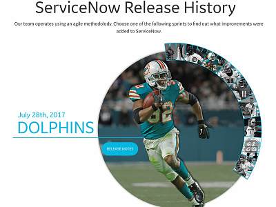 Agile Sprint Release UI agile buttons miami dolphins releases sports ui user experience user interface web web design