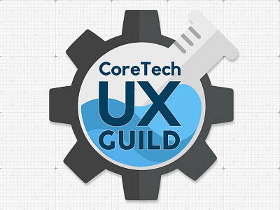 UX Guild Logo branding branding design chemistry digital flatdesign gear gears guild icon logo logo design user experience ux ui