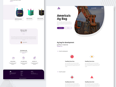 Bag Company Landing Page architecture construction corporate website design graphics design homepage interface landing page ui ux web webdesign website