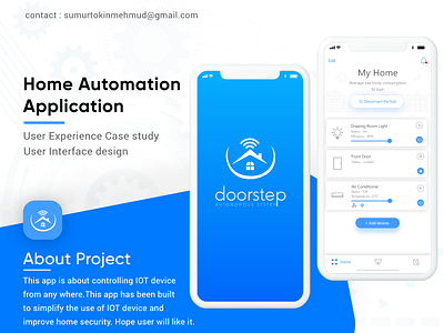 Home Mobile App - Case study app app design case study clean colors design flat gradient ios minimal mobile app mobile app design mockup design responsive simple technology ui uiux ux ux research