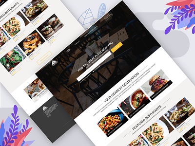 Where2Eat breakfast cafe clean ecommerce fit fitness food healthy illustration interaction design interactive design landingpage restaurant restaurant webdesign restaurant website ui ui design uiux user interface