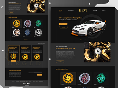 Rucci Forged Website Redesign automobiles automotive design car design car website clean industrial design landing page layout minimal product design sport ui ux design web website