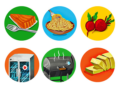 Icons for The Washington Post bbq smoker beets butter food icon pasta refrigerator tarte washington post