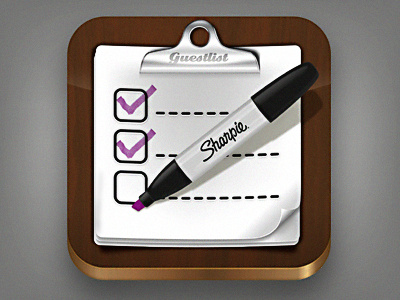 iPad Guestlist icon draft draft icon illustration in progress ipad