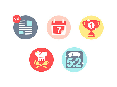 More icons for Aftonbladet - Viktklubb calendar chef icon icons scale trophy weight