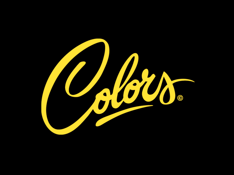 Colors logo colors colours hand made lettering logo logotype nightclub no font script