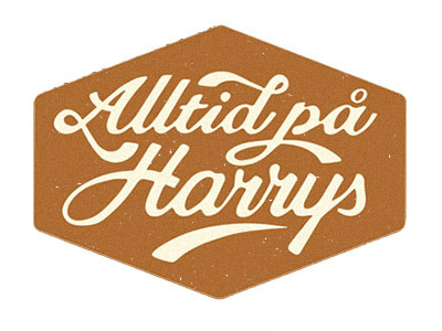 Alltid på Harrys diner food handmade logotype menu restaurant script