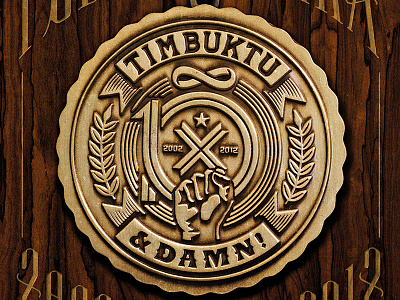 Timbuktu 10 Detail anniversary gold medal music record cover