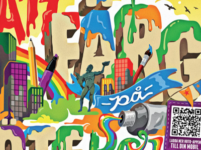 HBTQ-Festival 2012 colorful colors paint poster