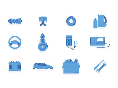 Auto Repair Icons icon illustrator adobe website