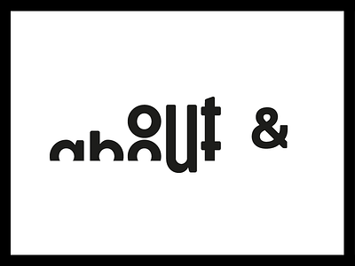 Out & About logo typography