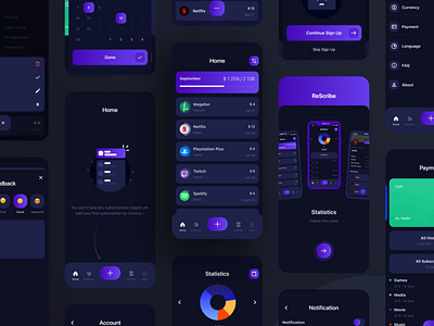 Subscription App adaptive app brand design logo minimal ui ux