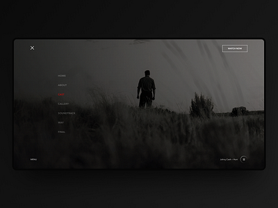 Promo menu design film logan marvel minimal movie ui wolverine