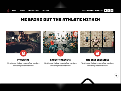 CrossFit gym website android application crossfit design designer dribbble followers gym interface iphone sports ui ux web webdesign website