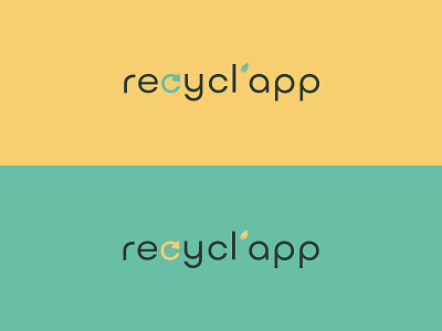 Branding - Recycl'app branding design environnement green illustration logo planet recyclage recycle typography vector