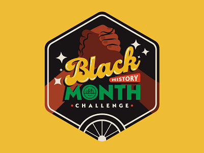 Black History Month Bike Challenge bhm bicycle bike biking black history black history month digital art illustration illustrator vector