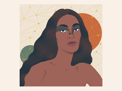 Solange Knowles - When I Get Home african african american album cover art beyonce black design digital art illustration illustrator music portrait solange vector when i get home