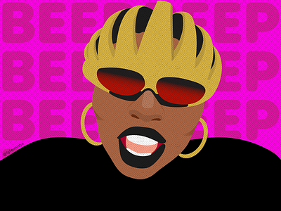 Supa Dupa Fly 90s 90s hip hop african american beep beep black design black girl magic culture digital art hip hop hip hop illustration illustrator missy missy elliott music rapper supa dupa fly the rain throwback vector