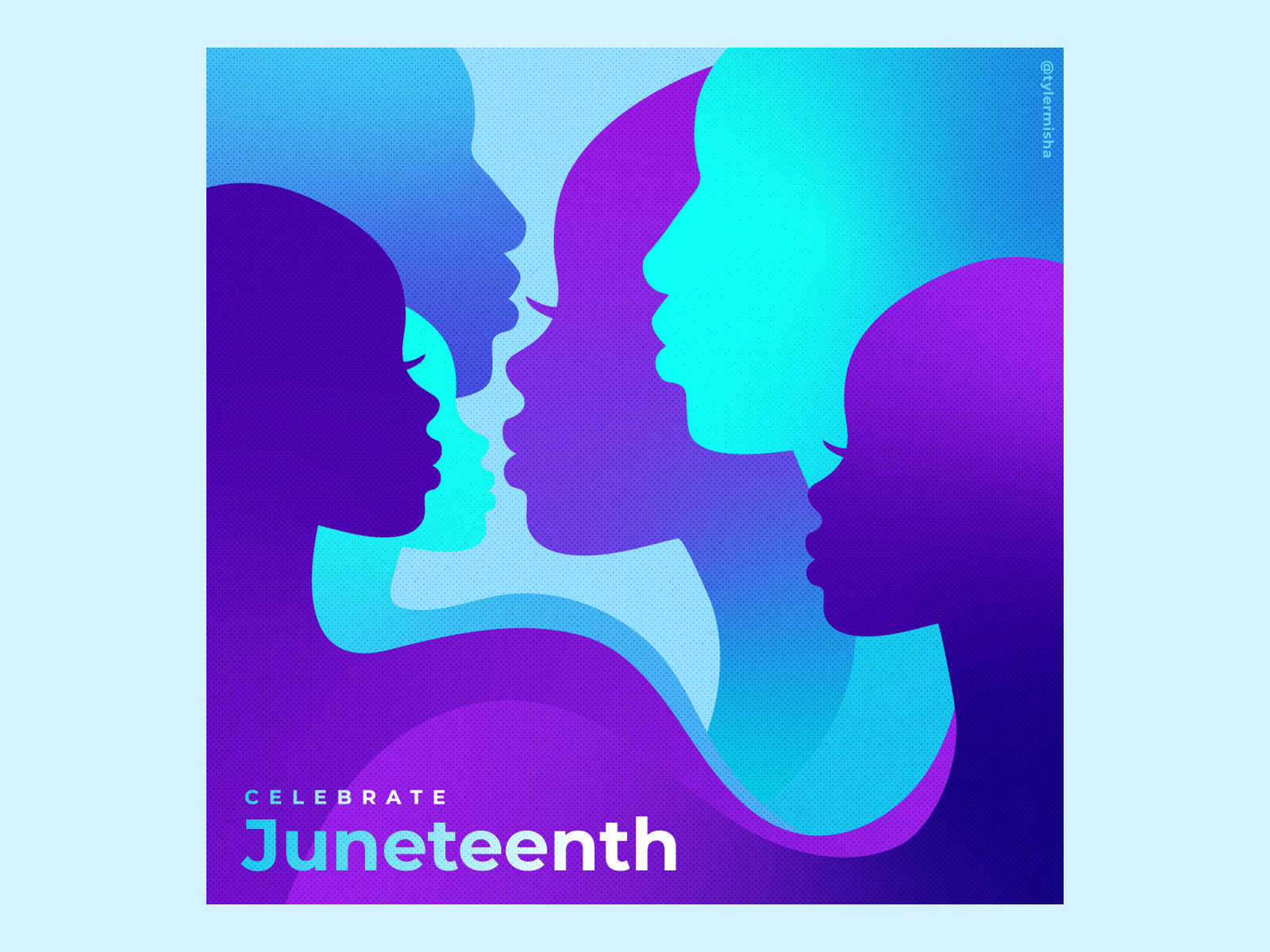 Celebrate Juneteenth designed by Tyler Mishá Barnett. 