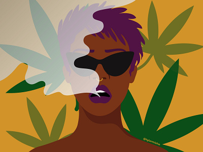 Mahogany Mary african african american black black art black artist black designer black girl magic black illustrator cannabis cannabis art digital art equity graphic design illustration illustrator mary jane social equity tylermishadesign weed women artists