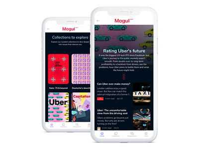 Mogul News "Collection" feature