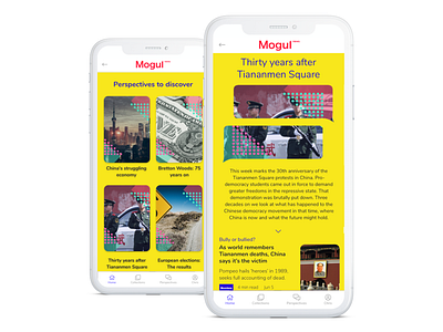 Mogul News "Perspective" Feature app articles design ios ios app news news articles newspaper reading reading app ux