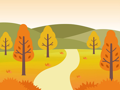Autumn Scene Background art autumn background illustration illustrator vector vector graphics