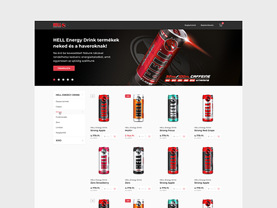 Hell webshop can energy drink hell ui webshop website