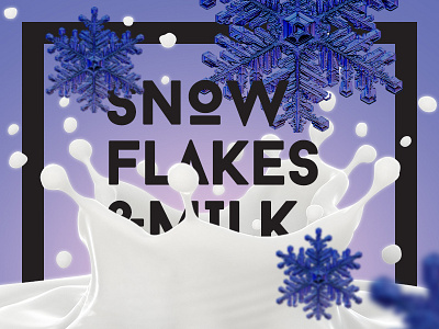 Snowflakes & Milk poster artwork milk poster purple snow snowflake