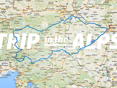 Trip in the Alps alps maps route slovenia travel