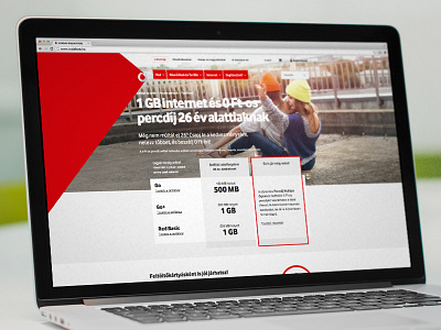 Vodafone.hu subpage red subpage vodafone webdesign